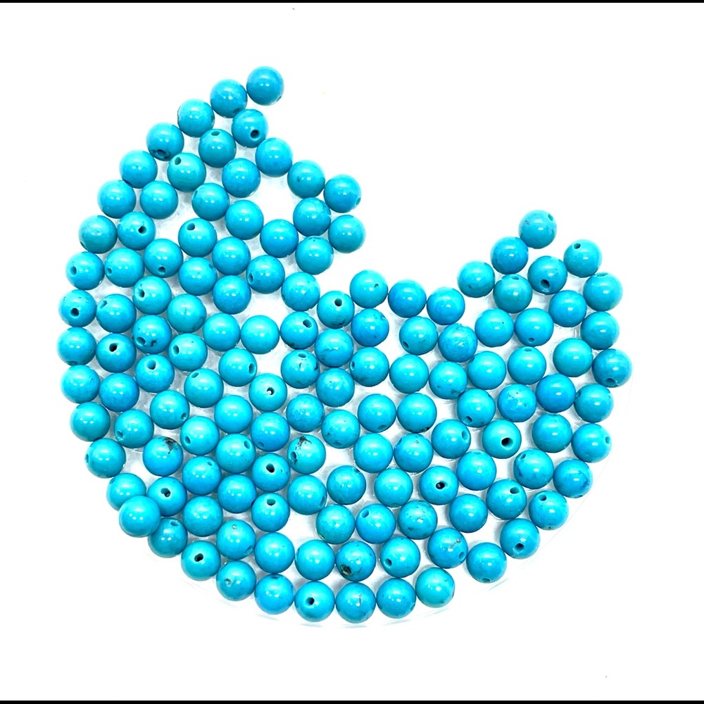 Round Turquoise Beads